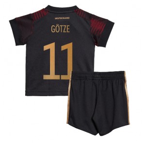 Maillot de foot Allemagne Mario Gotze #11 Extérieur enfant Monde 2022 Manches Courte (+ pantalon court)